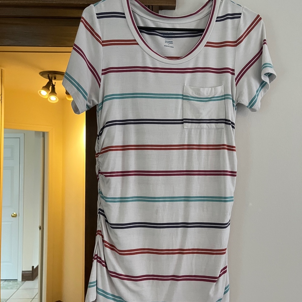 Market & Spruce Multicolor Maternity Striped Tee